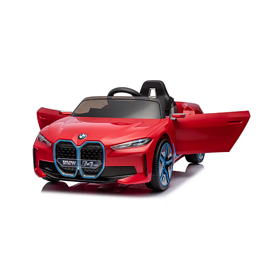 Masinuta electrica pentru copii BMW I4 cu doua usi, 12V-7Ah, LED, MP3, USB, Radio, Polipropilena, otel si scaun din piele ecologica Masinuta electrica pentru copii BMW I4 cu doua usi, 12V-7Ah, LED, MP3, USB, Radio, Polipropilena, otel si scaun din piele ecologica