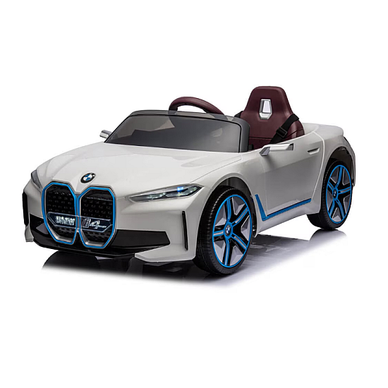 Masinuta electrica pentru copii BMW I4 cu doua usi, 12V-7Ah, LED, MP3, USB, Radio, Polipropilena, otel si scaun din piele ecologica Masinuta electrica pentru copii BMW I4 cu doua usi, 12V-7Ah, LED, MP3, USB, Radio, Polipropilena, otel si scaun din piele ecologica