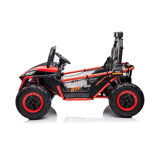 Masinuta electrica tip buggy UTV RDB-608, 24V/7Ah, 300W, roti EVA, scaun piele ecologica, telecomanda, intrare AUX (MP3) / USB / Bluetooth / Radio FM pentru 2 copii