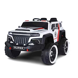 MASINUTA ELECTRICA PENTRU COPII RDB-7688 TIP SUV SUPER CU 4 MOTOARE 390W, 2 LOCURI, 12V7AH, ROTI EVA, ALB