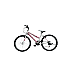 Bicicletă RDB Lady, 24 Inch, Cu cric lateral, Alb cu design Roz