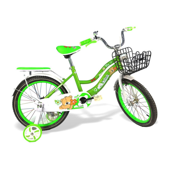 Bicicletă copii RDB ASC-884, 16 inch, Cu roți ajutătoare și coș depozitare