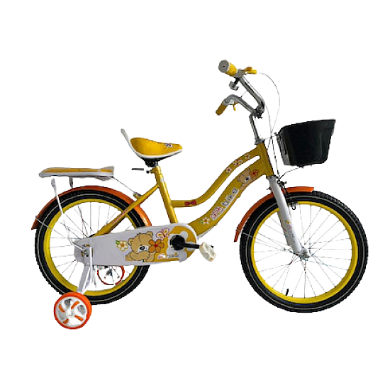 Bicicletă copii, RDB ASC-884, 18 inch, Cu roți ajutătoare și coș depozitare