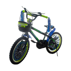 Bicicletă RDB Laser, 16 inch, Cu coșuleț pentru depozitare, Negru cu design Verde Bicicletă RDB Laser, 16 inch, Cu coșuleț pentru depozitare, Negru cu design Verde