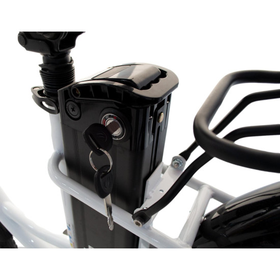 Bicicleta electrica RDB NE10, 250W, 25 km/h, autonomie 45-60 km, Alb Bicicleta electrica RDB NE10, 250W, 25 km/h, autonomie 45-60 km, Alb