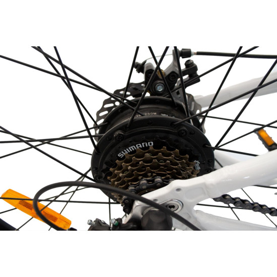 Bicicleta electrica RDB T7, 250W, autonomie 30 - 40 km, 25km/h, 36v, 10.4 Ah, Alb Bicicleta electrica RDB T7, 250W, autonomie 30 - 40 km, 25km/h, 36v, 10.4 Ah, Alb