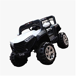 Masinuta electrica RDB6100 cu radio si USB, Alb