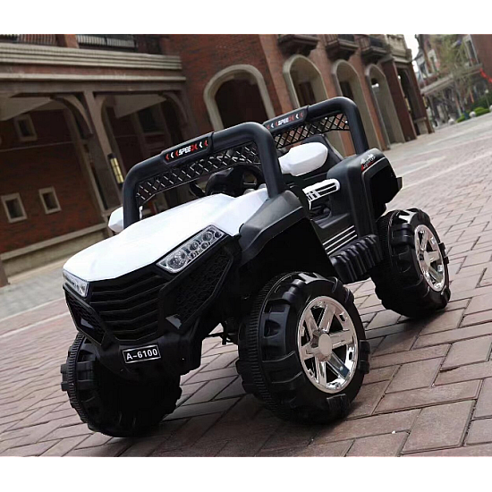 Masinuta electrica RDB6100 cu radio si USB, Alb Masinuta electrica RDB6100 cu radio si USB, Alb