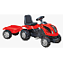TRACTOR CU REMORCĂ ȘI PEDALE RDB-01-010,ROȘU, pentru copii